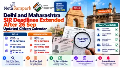 Delhi and Maharashtra SIR Deadlines Extended After 26 Sep: Updated Citizen Calendar