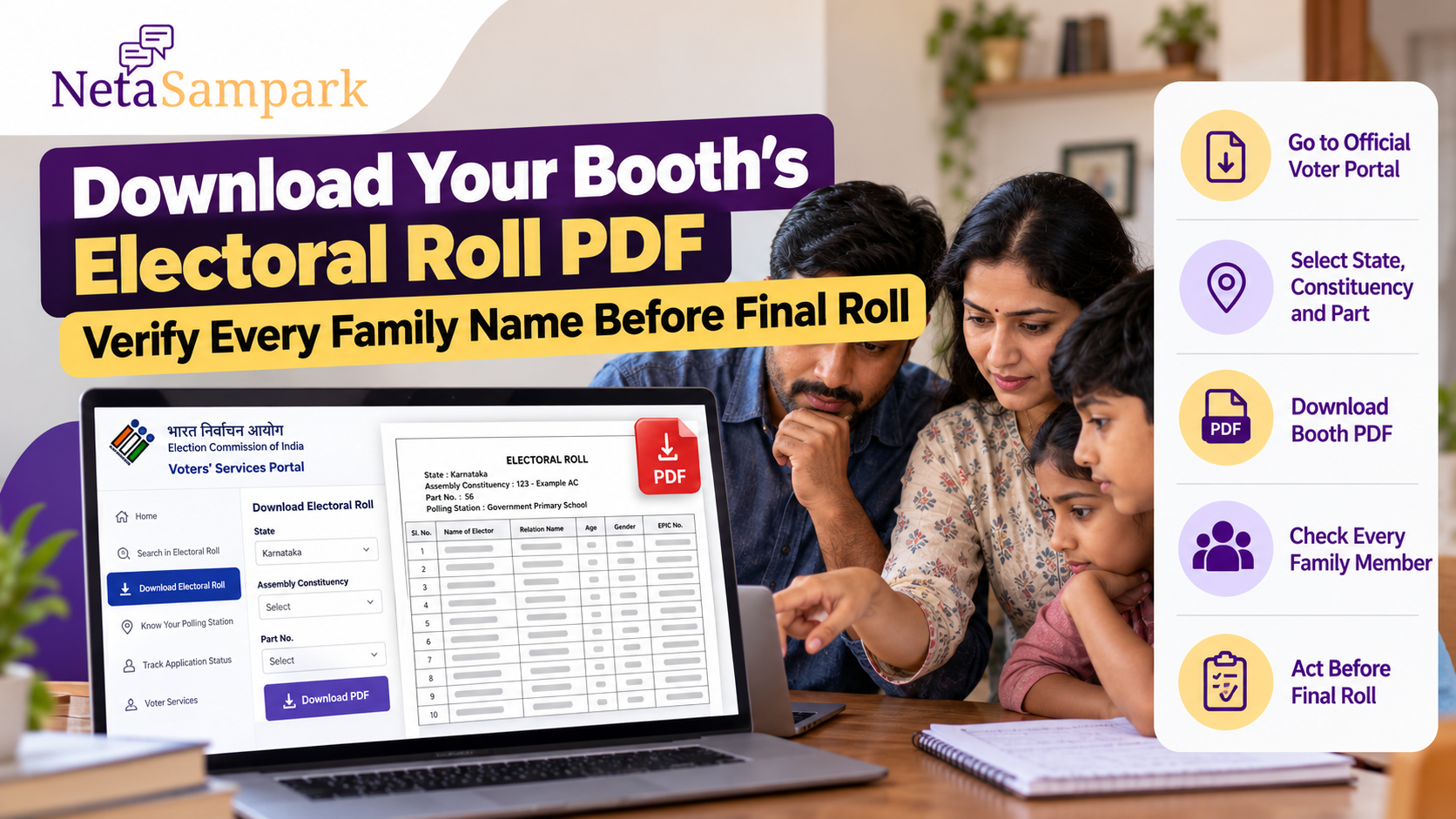 Download Your Booth’s Electoral Roll PDF: Verify Every Family Name Before Final Roll