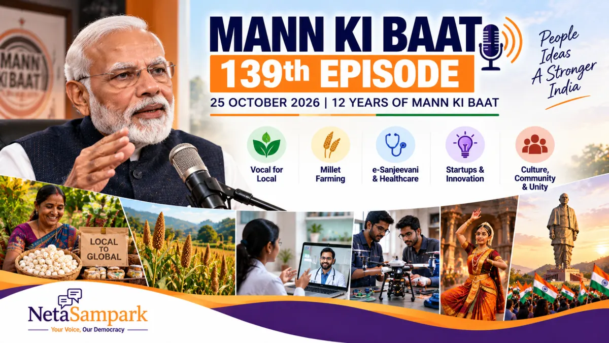 Mann Ki Baat 139th Episode: Key Highlights from PM Modi’s Address on 25 October 2026