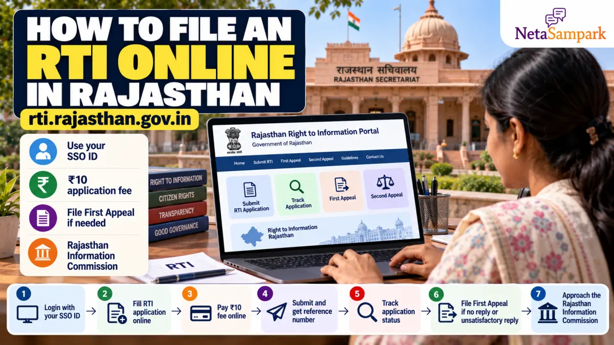 How to File an RTI Online in Rajasthan: rti.rajasthan.gov.in With Your SSO ID, the ₹10 Fee, First Appeal and the Rajasthan Information Commission