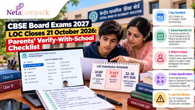 CBSE Board Exams 2027 LOC Closes 21 October 2026: Parents’ Verify-With-School Checklist