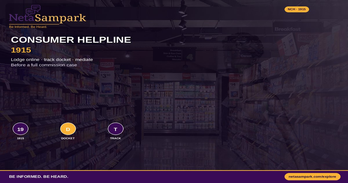 National Consumer Helpline 1915: How to Lodge and Track a Complaint Online