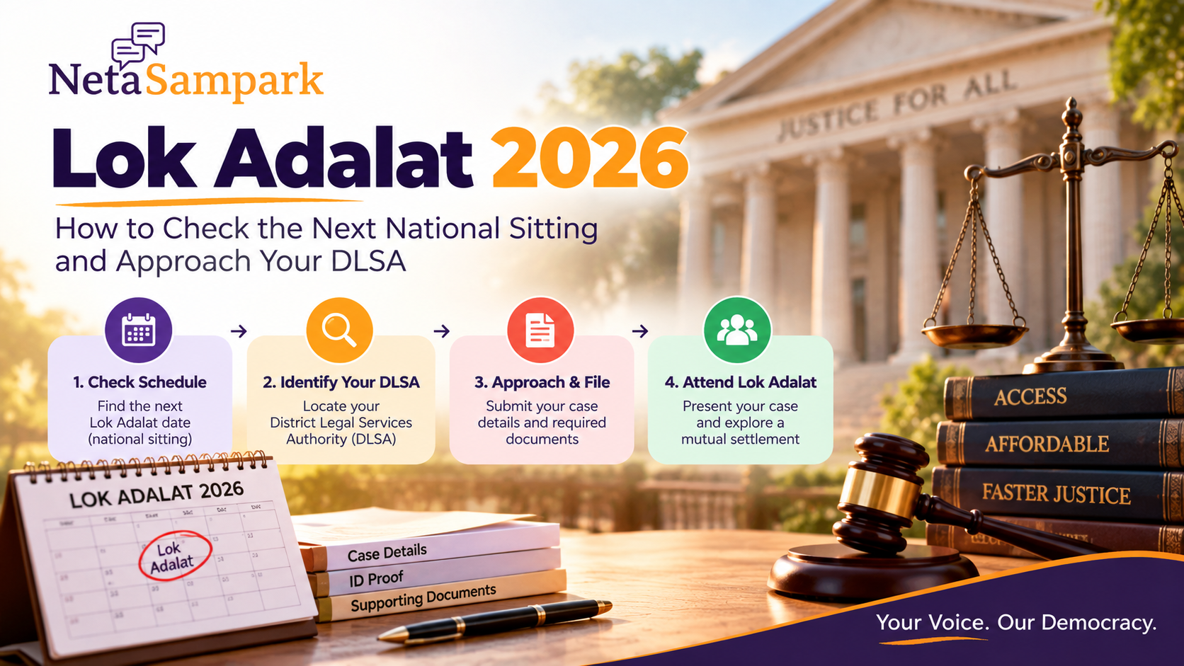 Lok Adalat 2026: How to Check the Next National Sitting and Approach Your DLSA