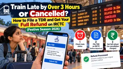 Train Late by Over 3 Hours or Cancelled? How to File a TDR and Get Your Full Refund on IRCTC (Festive Season 2026)