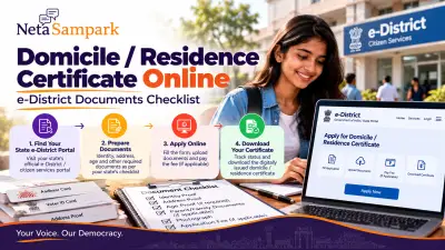 Domicile / Residence Certificate Online: e-District Documents Checklist