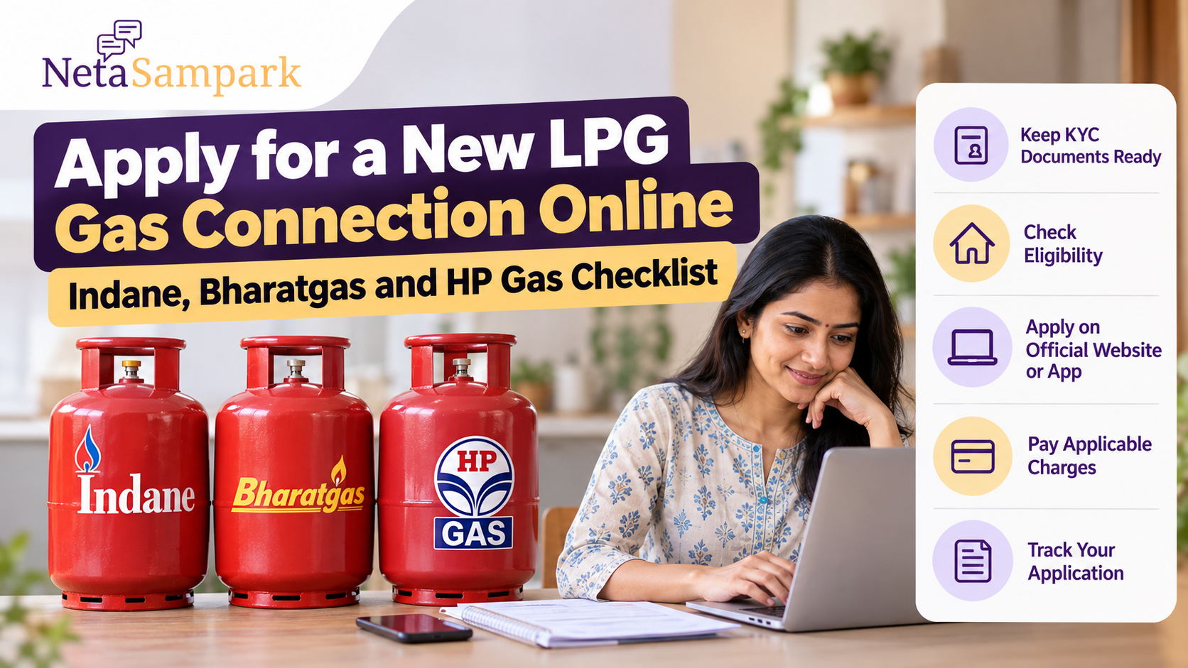 Apply for a New LPG Gas Connection Online: Indane, Bharatgas and HP Gas Checklist