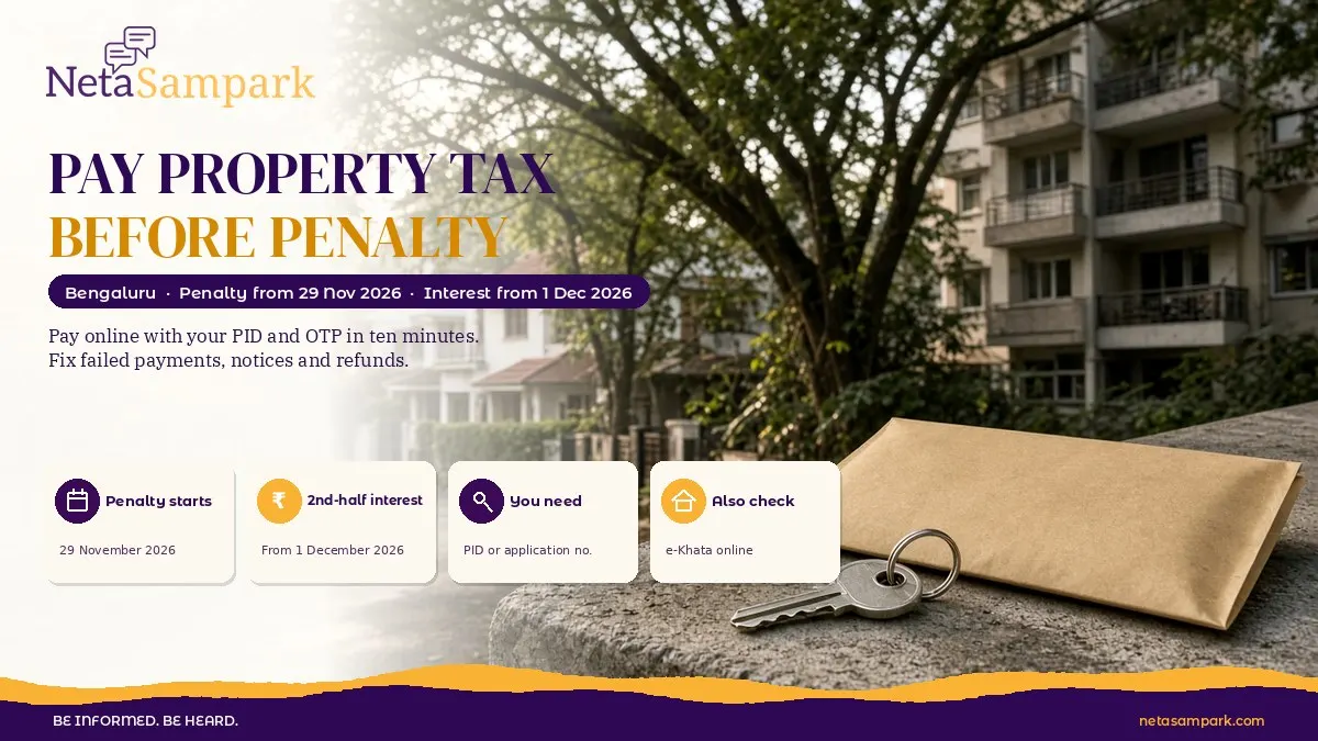 Bengaluru Property Tax 2026-27: Pay Online Before the Penalty Starts on 29 November 2026, Step by Step for All Five City Corporations