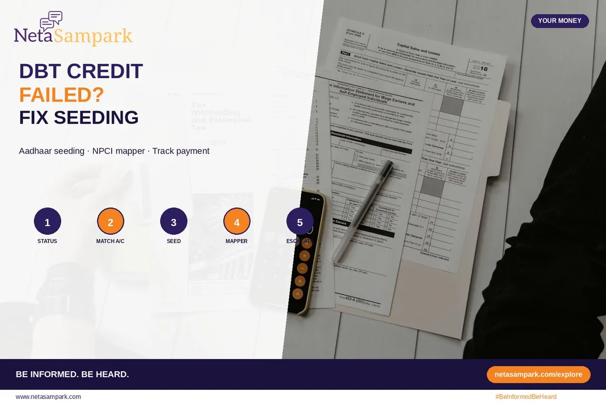 DBT Credit Failed? Fix Aadhaar Seeding, Bank Mapping & Track the Payment