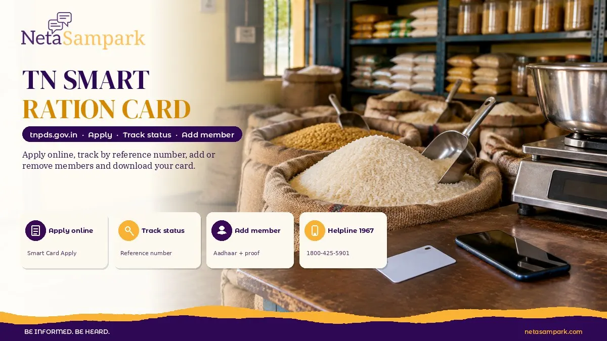 Tamil Nadu Smart Ration Card Online: Apply on TNPDS, Track Your Application, Add or Remove a Member and Download Your Card