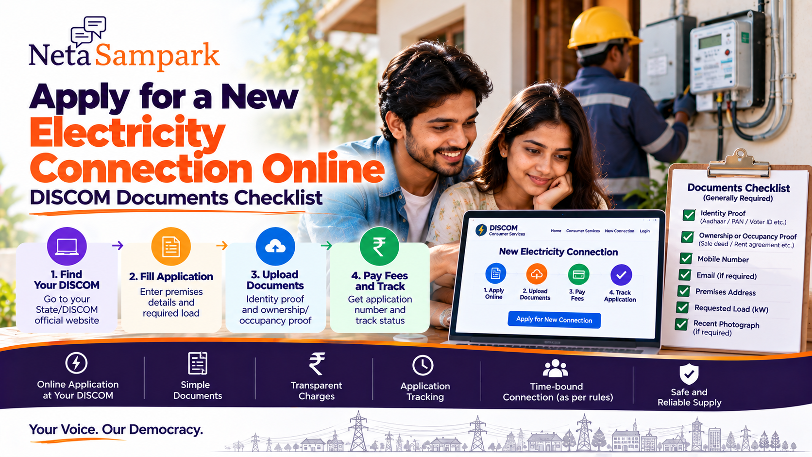 Apply for a New Electricity Connection Online: DISCOM Documents Checklist