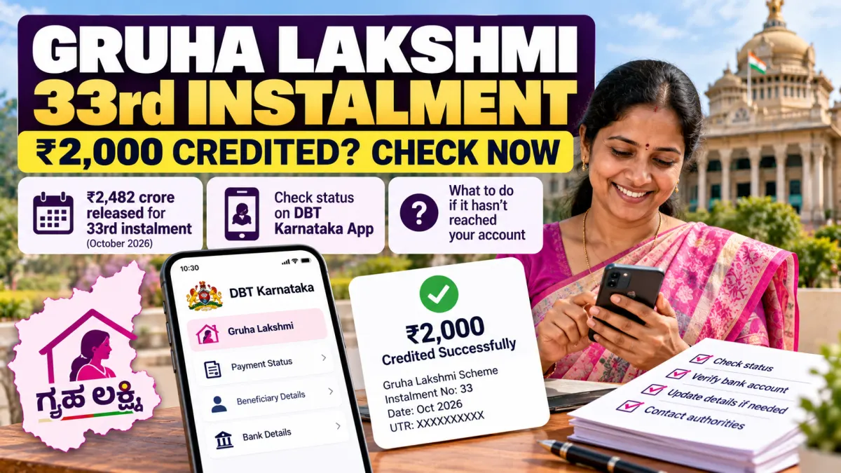 Gruha Lakshmi 33rd Instalment: How to Check If ₹2,000 Reached Your Account on the DBT Karnataka App — and What to Do If It Hasn't