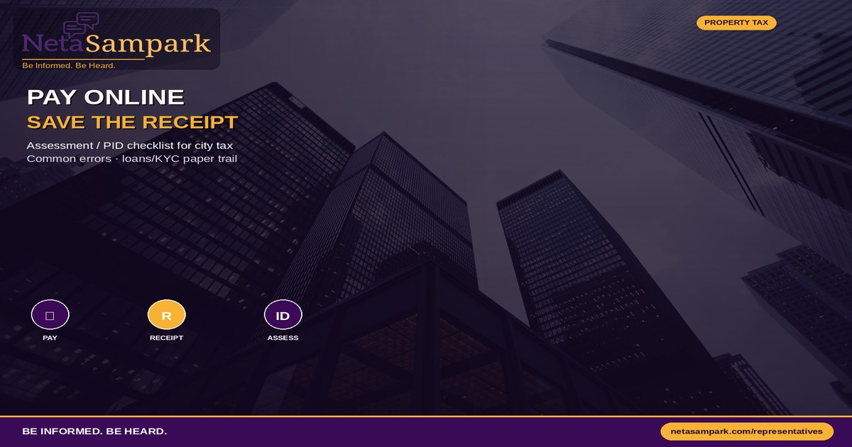 Pay Property Tax Online: Receipt, Assessment Number, and Common Errors