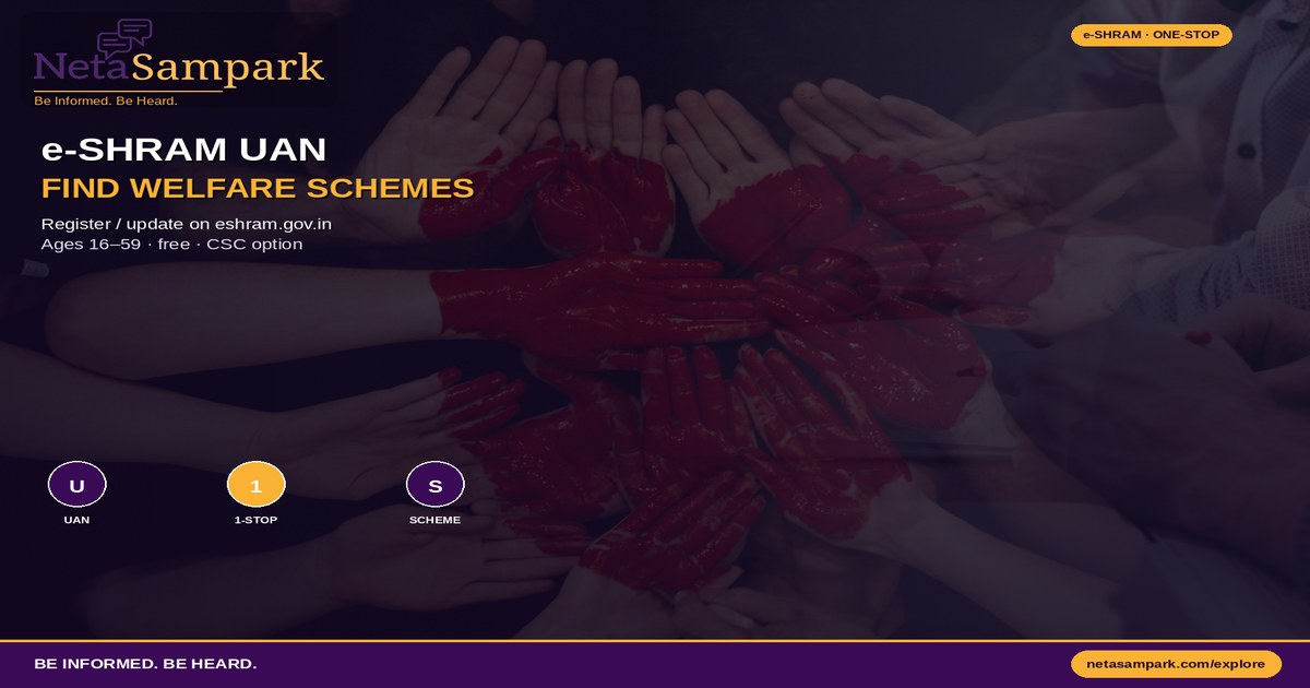 e-Shram One-Stop Solution: Get Your UAN and Find Linked Welfare Schemes