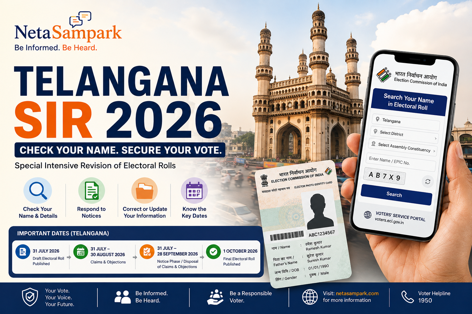 Telangana SIR 2026: How to Check Your Name, SIR Status and What to Do If It’s Missing