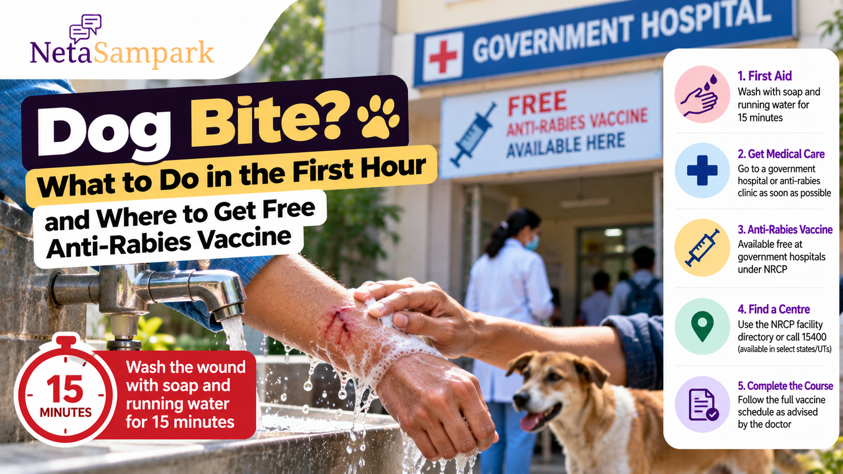 Dog Bite? What to Do in the First Hour and Where to Get Free Anti-Rabies Vaccine