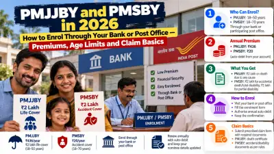 PMJJBY and PMSBY in 2026: How to Enrol Through Your Bank or Post Office — Premiums, Age Limits and Claim Basics