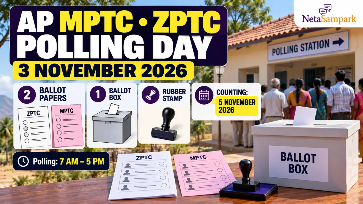 AP MPTC and ZPTC Polling Day on 3 November 2026: How You Vote With Two Ballot Papers, One Box and a Rubber Stamp — and When Counting Happens
