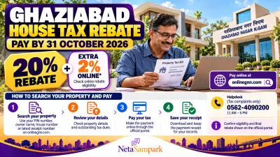 Ghaziabad House Tax Rebate Extended to 31 October 2026: 20% Off, Extra 2% Online — How to Search Your Property and Pay on onlinegnn.com