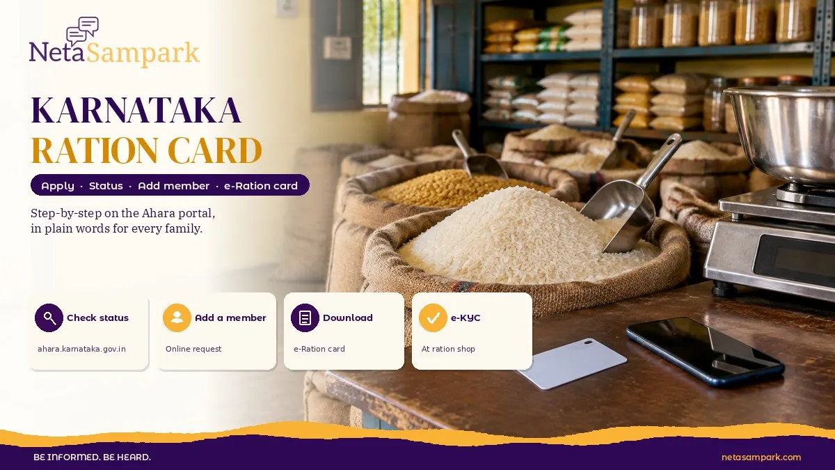 Karnataka Ration Card Online in 2026: Who Can Still Apply for a New Card, How to Check Status on Ahara, Add a Member and Download Your e-Ration Card