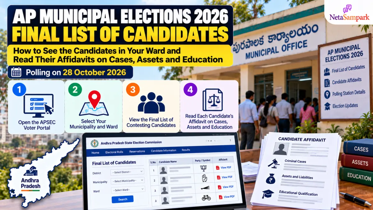 AP Municipal Elections 2026: How to See the Final List of Candidates in Your Ward and Read Their Affidavits on Cases, Assets and Education Before 1 November 2026