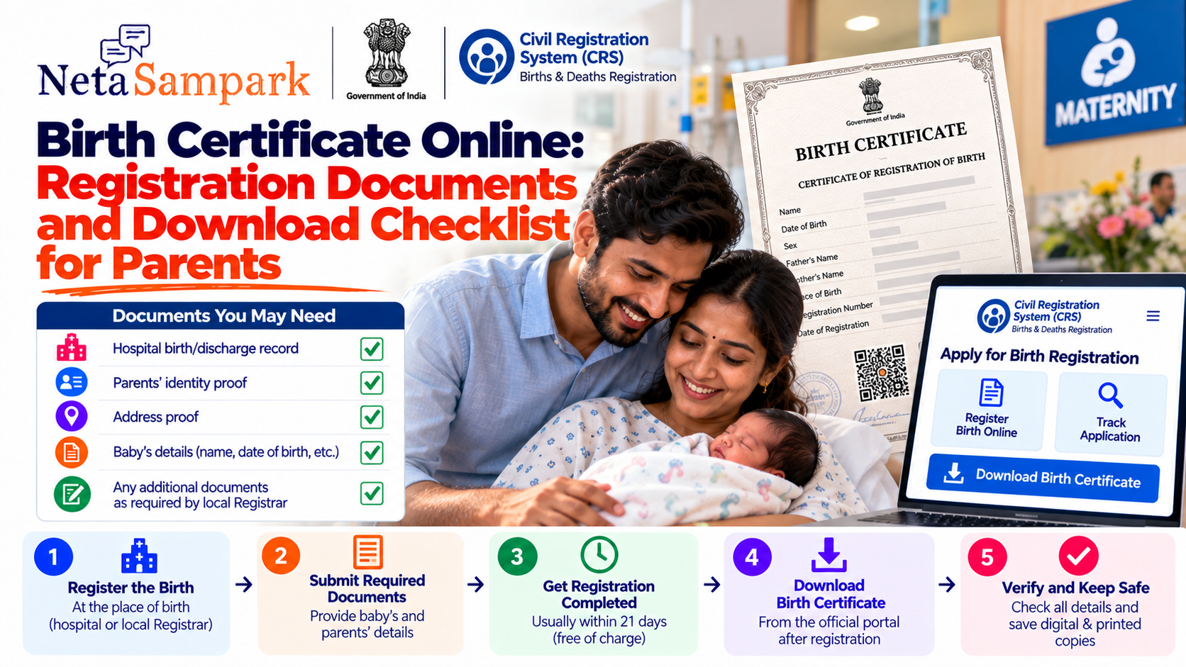 Birth Certificate Online: Registration Documents and Download Checklist for Parents